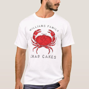 Camiseta Nome de família Monogrammed litoral dos bolos de