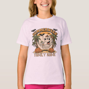 Camiseta Nome de Família Personalizado de Summerween