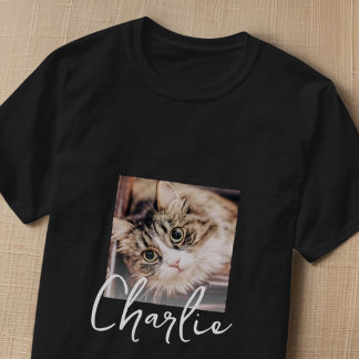 Camiseta Nome de Foto de Pet de Crachá Personalizado de Gru
