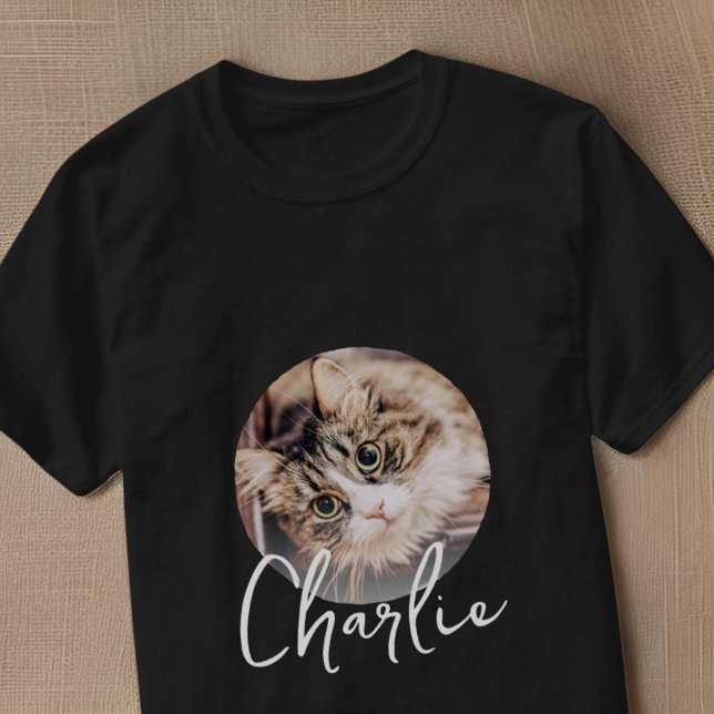 Camiseta Nome de Foto de Pet do Crachá Personalizado de Gru (Criador carregado)