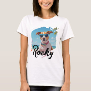 Camiseta Nome de Foto Personalizado da família do Pet
