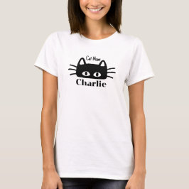 Camiseta Nome de gato personalizado da mãe de gato