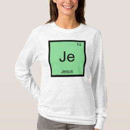 Camiseta Nome de Jesus Química Elemento Tabela Periódica
