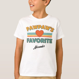 Camiseta Nome de Letra Simples Vintage Favorito do Vovô