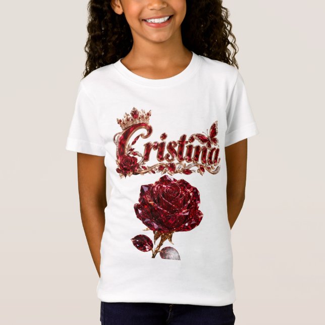 Camiseta Nome de Luxo Christina Ruby Crystal (Frente)