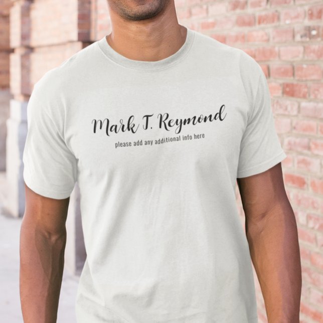 Camiseta Nome de Marca Básico T-Shirt Branco (Criador carregado)