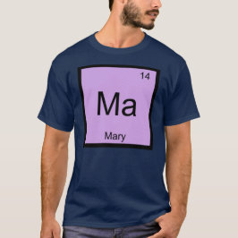 Camiseta Nome de Maria Elemento Químico Tabela Periódica