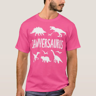Camiseta Nome de meninos Dinossauro T Rex Dino Sawyer Sawye