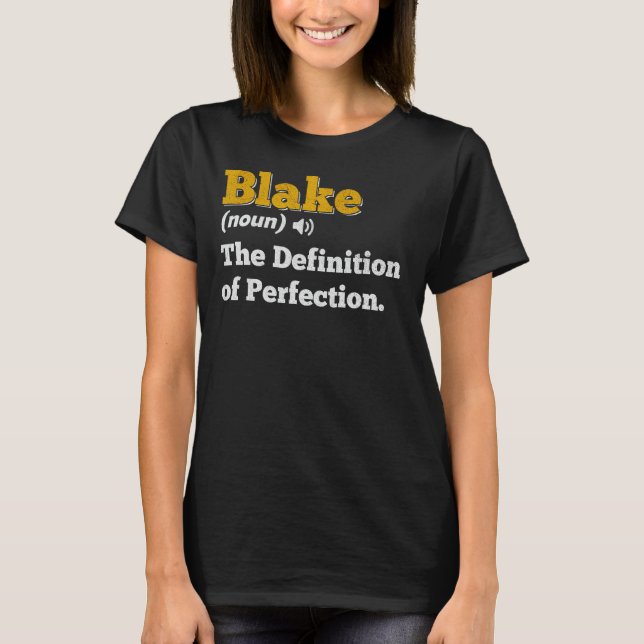 Camiseta Nome de presente personalizado do Blake Nome de an (Frente)