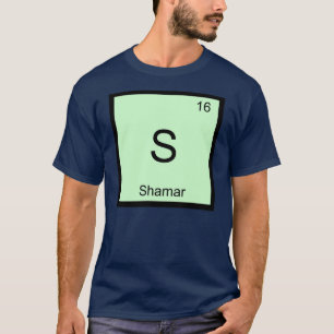 Camiseta Nome de Shamar Elemento Químico Tabela Periódica