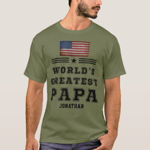 Camiseta Nome de Sinalizador de País Personalizado do Maior