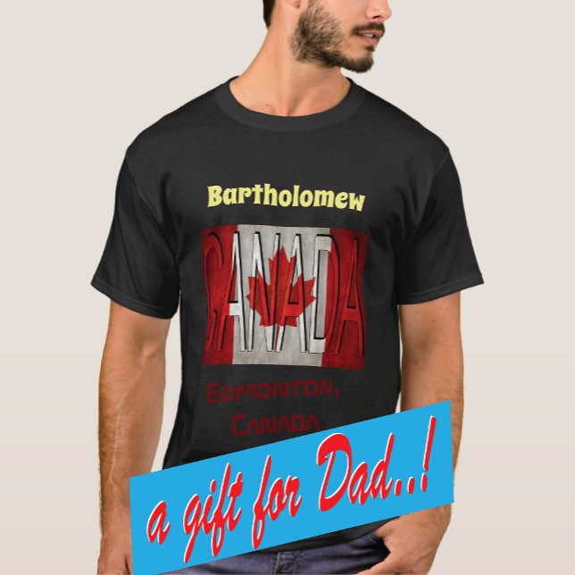 Camiseta Nome de Sinalizador do Canadá Incrível (Criador carregado)