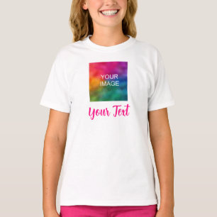 Camiseta Nome de Texto Fotográfico Personalizado Modelo Kid