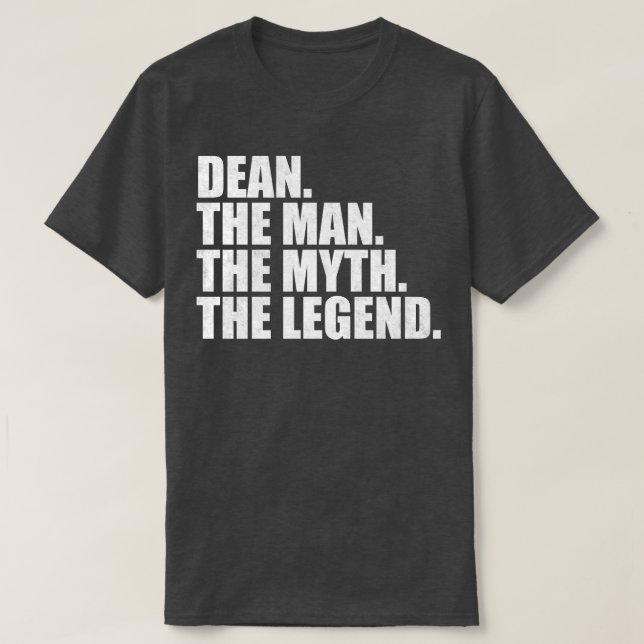 Camiseta Nome Dean Dean Dean Dean Nome dado (Frente do Design)