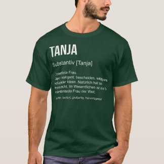 Camiseta Nome Definição Nome Funny Nome Gift Tanja