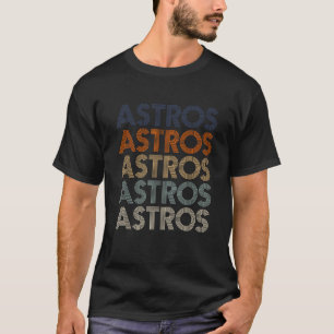 Camiseta Nome do Astros Vintage Throwback 70s 80s - Present
