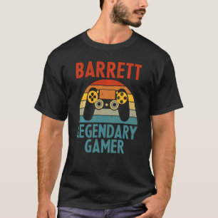 Camiseta Nome do Barrett - Geek de jogos personalizado engr