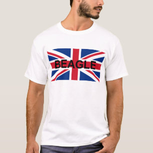 Camiseta nome do beagle england bandeira do Reino Unido