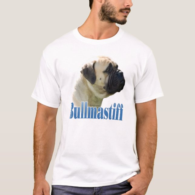 Camiseta Nome do Bullmastiff (Fawn) (Frente)