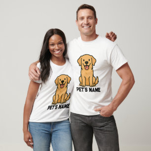 Camiseta Nome do Cachorro do Retriever de Ouro Personalizad