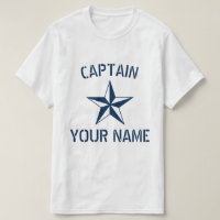 Nome do capitão do navio branco azul marinho estre