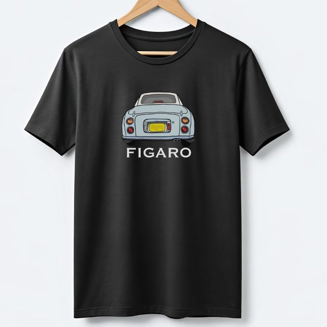 Camiseta Nome do Carro Aqua Figaro Pálido Figuras T-Shirt (Criador carregado)