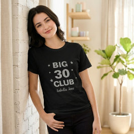 Camiseta Nome do Clube de Aniversário de 30 Anos p
