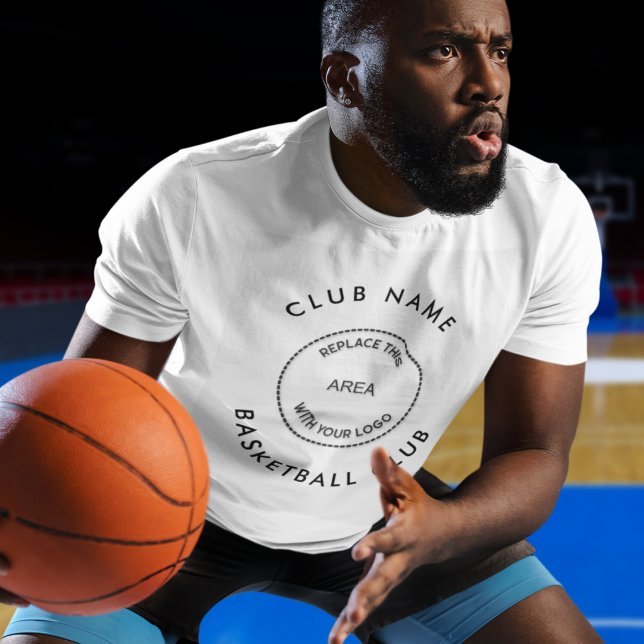 Camiseta Nome do clube de basquetebol personalizado simples (Criador carregado)