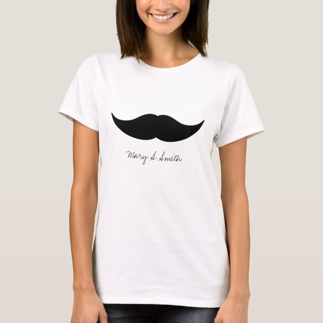 Camiseta Nome do costume do bigode (Frente)