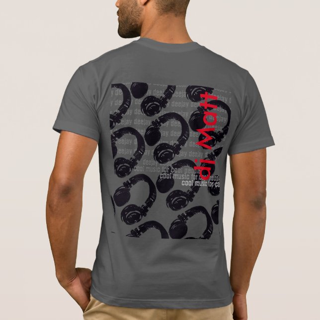 Camiseta nome do dj, legal e na moda (Verso)