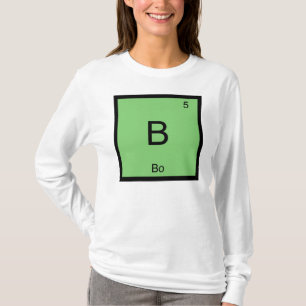 Camiseta Nome do Elemento Químico da Tabela Periódica Bo