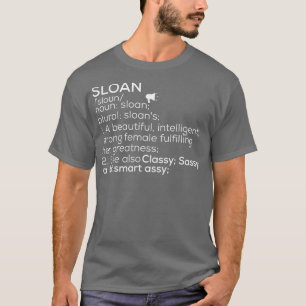 Camiseta Nome do empréstimo Sloan Definição Sloan Nome da f