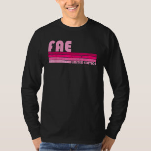 Camiseta Nome do FAE Nome Personalizado Retro Vintage 80s 9