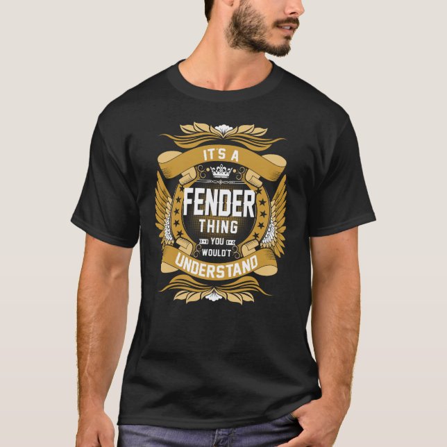 Camiseta Nome do FENDER, nome da família FENDER cresce (Frente)