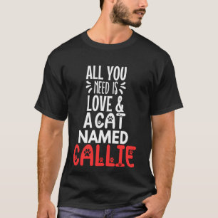 Camiseta Nome do Gato Callie Design - Tudo o que Você Preci