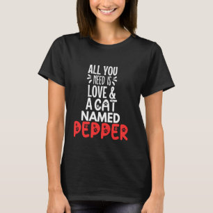 Camiseta Nome do Gato Desenho Pepper - Tudo o que Você Prec