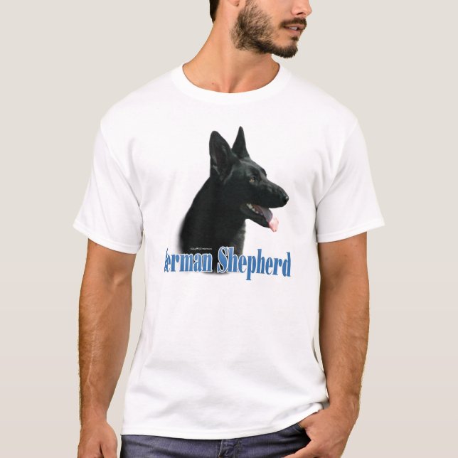 Camiseta Nome do german shepherd (preto) (Frente)