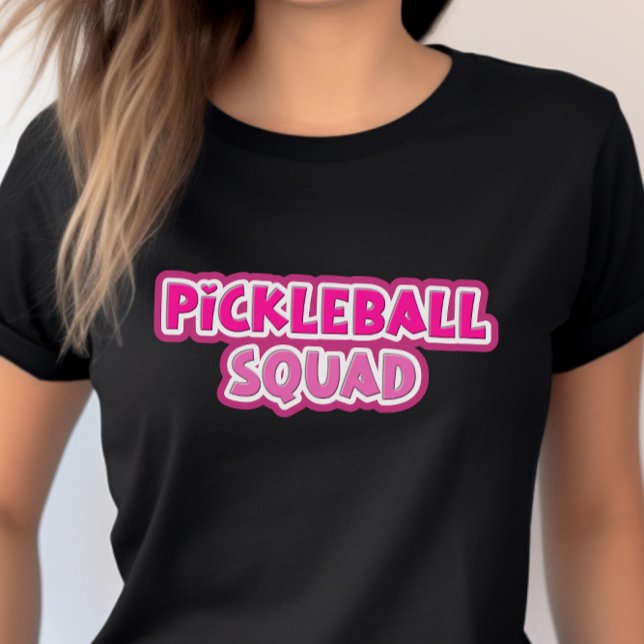 Camiseta Nome do Grupo do Esquadrão de Picleball Branco Ros (Criador carregado)