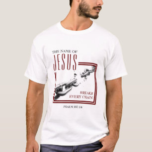 Camiseta NOME DO JESUS   Quebra cada cadeia   cristão