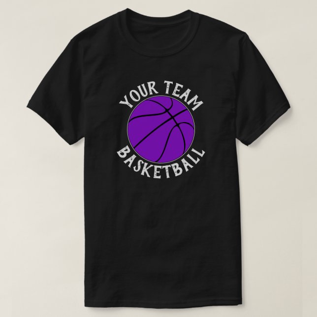 Camiseta Nome do jogador de basquetebol roxo e número de Je (Frente do Design)