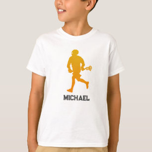 Camiseta Nome do jogador de lacrosse personalizado