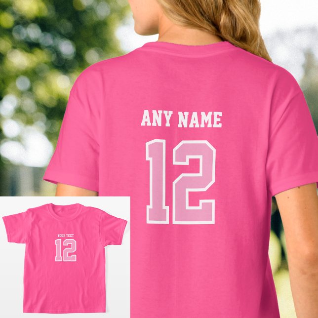 Camiseta Nome do jogador personalizado Jersey Pink Esportiv (Criador carregado)