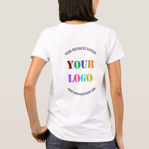 Camiseta Nome do logotipo comercial personalizado Website E