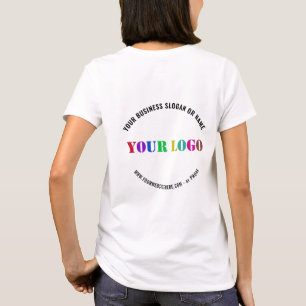 Camiseta Nome do logotipo da empresa personalizada Site com