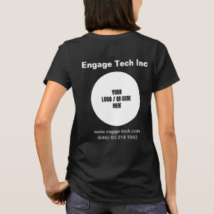 Camiseta Nome do logotipo da empresa personalizado Funciona