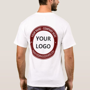 Camiseta Nome do logotipo da sua empresa Cores personalizad