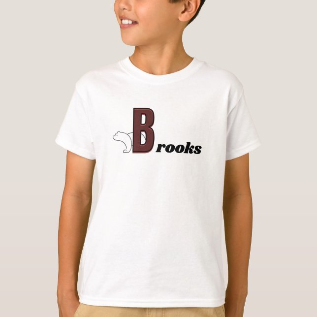 Camiseta Nome do Menino Início personalizado com B (Frente)