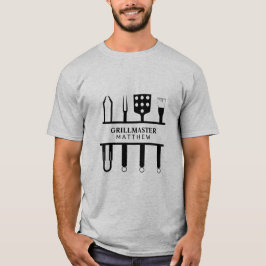 Camiseta Nome do mestre da grelha dia dos pais clássico pre