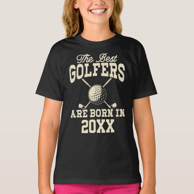 Camiseta Nome do Nascer de Golfe Personalizado Engraçado (Frente)