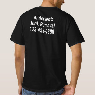 Camiseta Nome do Negócio de Remoção de Lixo Número de Telef